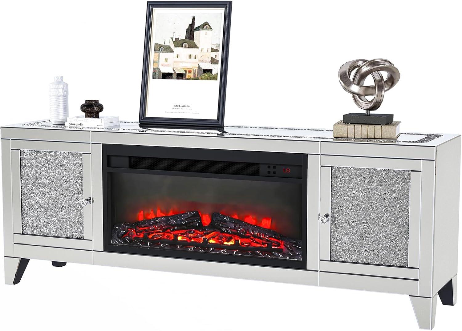 Our ⁣Take on the COSVALVE Mirrored Fireplace TV Stand for 65